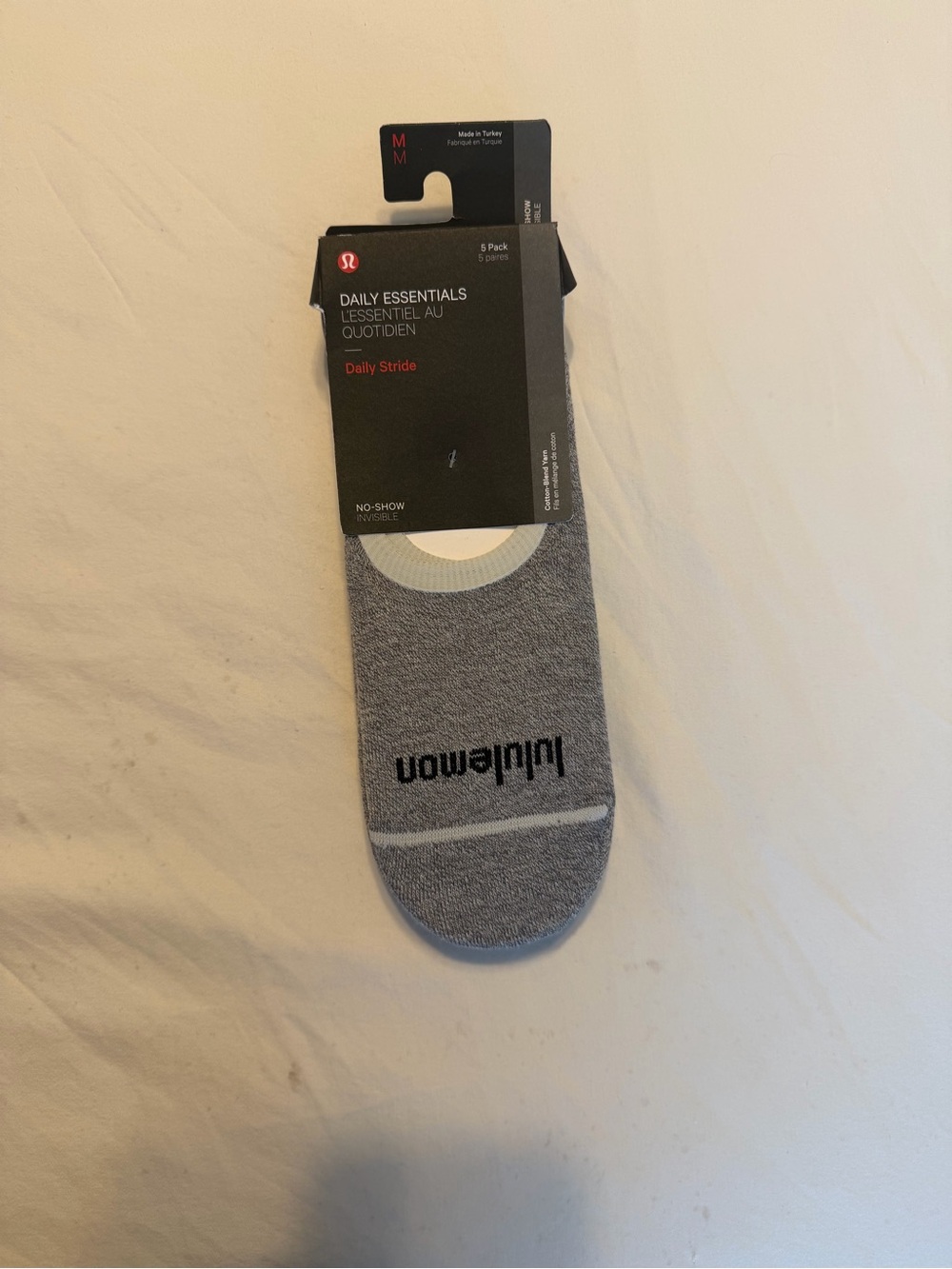 lululemon athletica Men’s No-Show Athletic Socks Pack of 5 - Gray